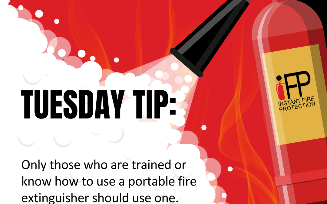 Fire extinguisher use tip